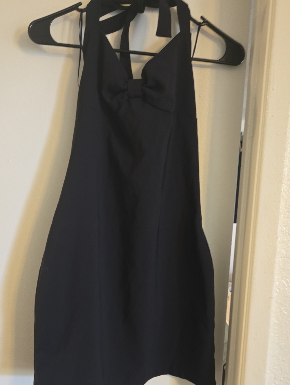 Zara Terez Black Halter Mini Dress with Front Bow